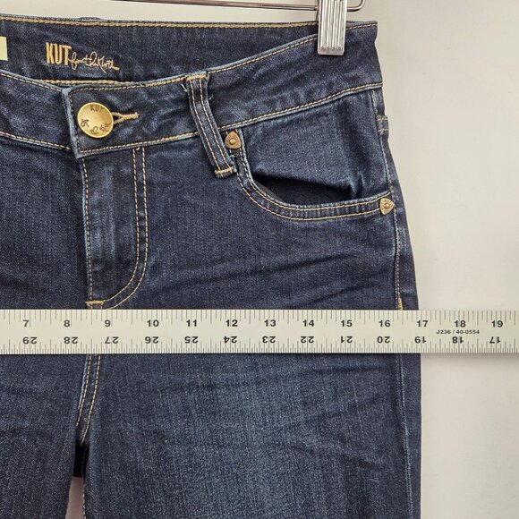 Kut From The Kloth Diana Kurvy Skinny Jeans Size 4 Dark Wash - Picture 8 of 13